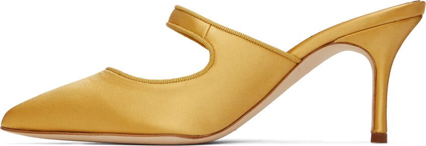 Manolo Blahnik Yellow Camparimu Jewel Heels - Picture 3