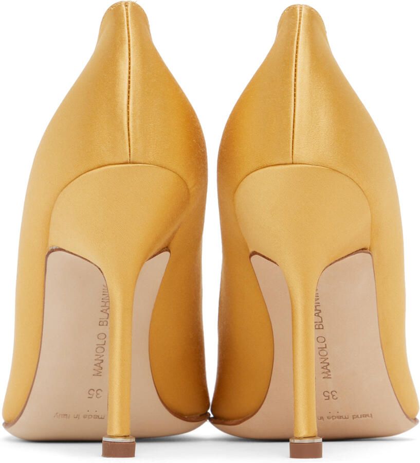 Manolo Blahnik Yellow Hangisi 105 Heels