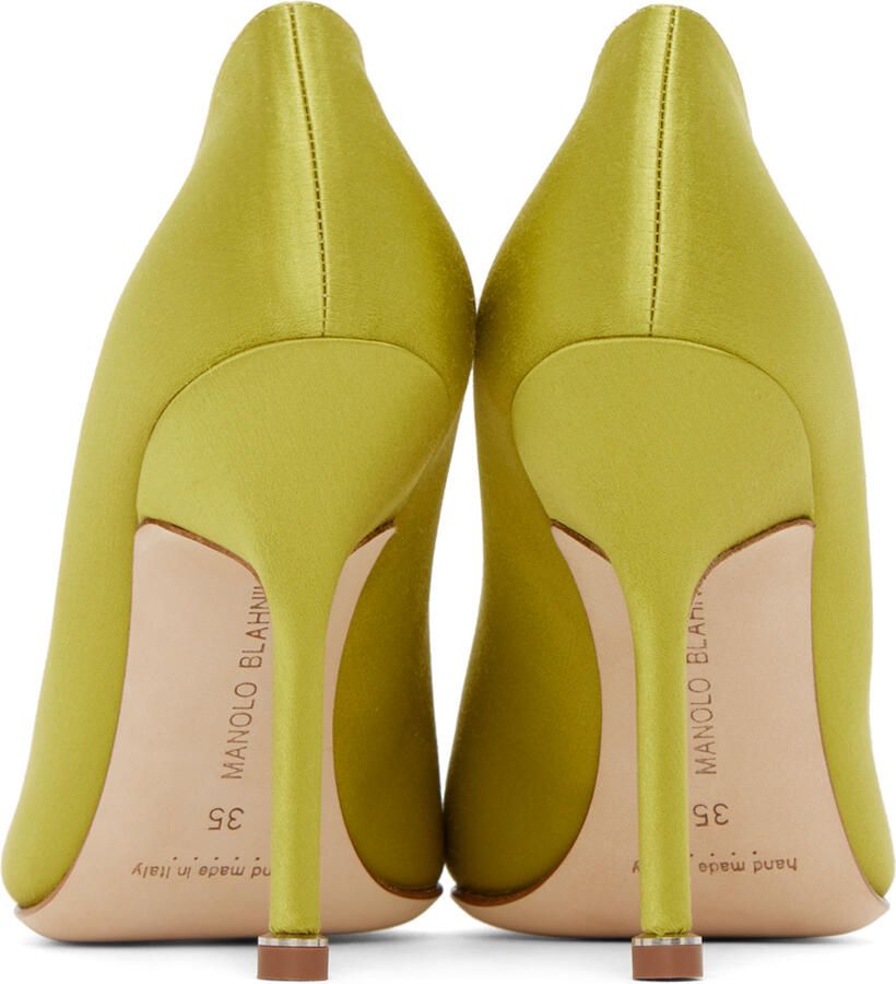 Manolo Blahnik Yellow Hangisi Heels
