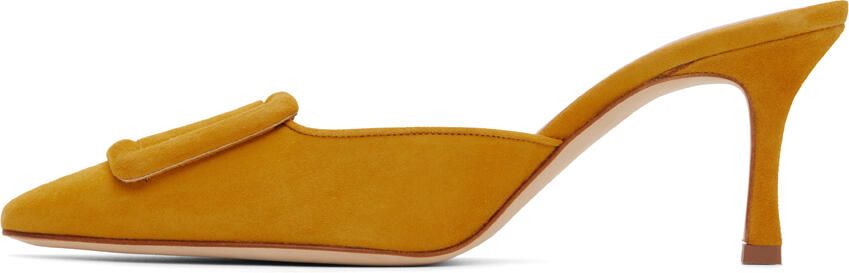 Manolo Blahnik Yellow Maysale Heels - Picture 4