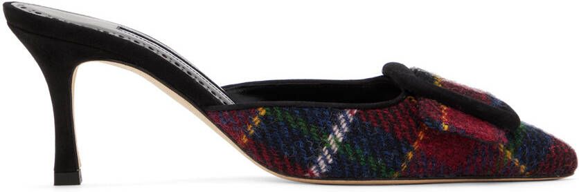 Manolo Blahnik Multicolor Maysale Mules - Picture 5