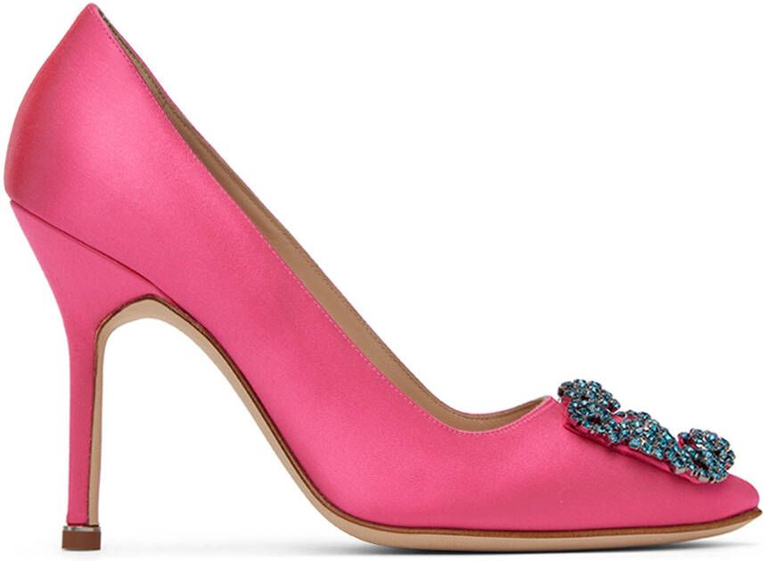 Manolo Blahnik Pink Hangisi Pumps - Picture 5