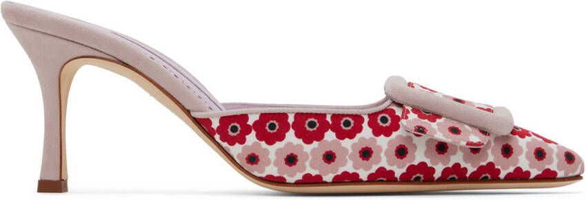 Manolo Blahnik Pink Maysalebi Mules