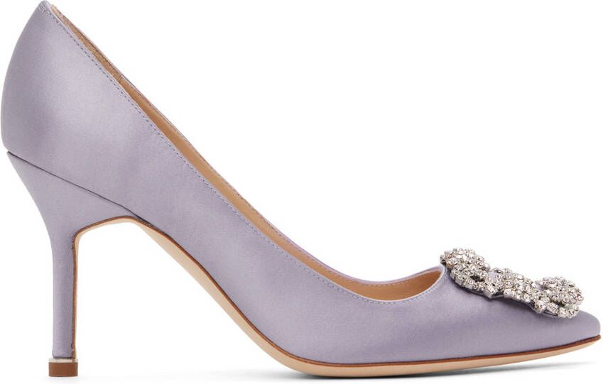 Manolo Blahnik Purple Hangisi Heels