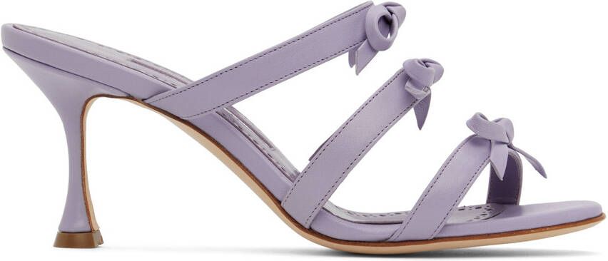 Manolo Blahnik Purple Ircanamu Heeled Sandals