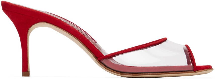 Manolo Blahnik Red Jadifa Fabio Heeled Sandals - Picture 5