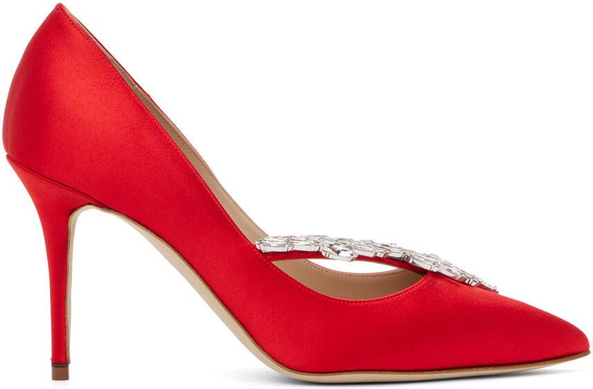 Manolo Blahnik Red Nadira Heels - Picture 5