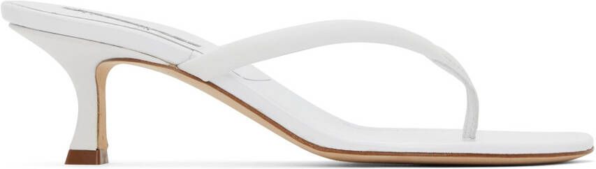 Manolo Blahnik White Paterno Heeled Sandals - Picture 5