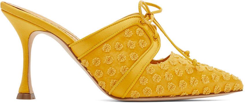 Manolo Blahnik Yelow Powelmu Mules