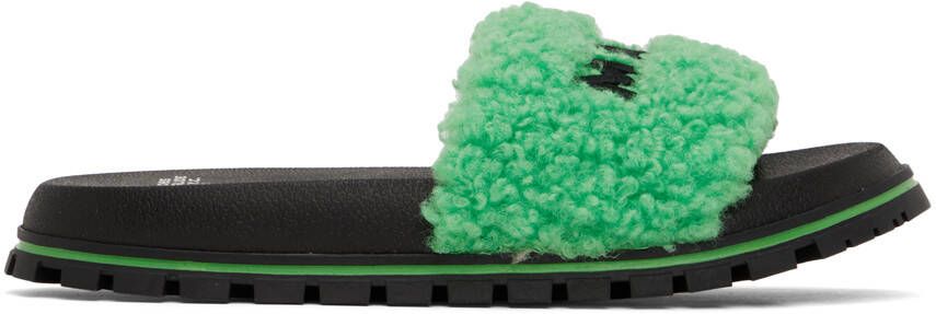 Marc Jacobs Green Bouclé Sandals