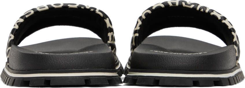 Marc Jacobs Black & White 'The Monogram Slide' Sandals - Picture 2