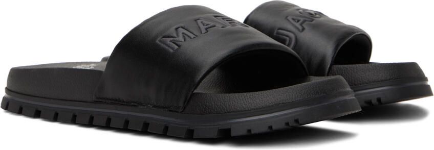 Marc Jacobs Black 'The Leather Slide' Sandals - Picture 2