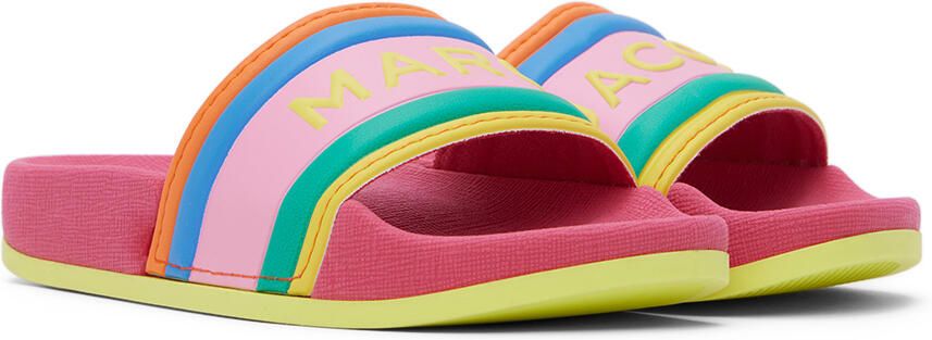 Marc Jacobs Kids Pink Rubber Slides - Picture 3