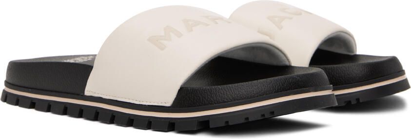 Marc Jacobs White 'The Leather Slide' Sandals - Picture 5