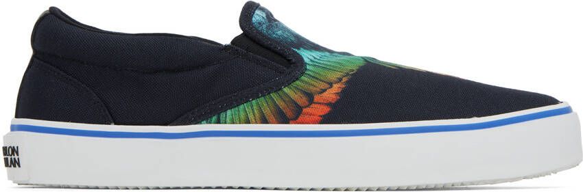 Marcelo Burlon County of Milan Black Icon Wings Slip-On Sneakers - Picture 4