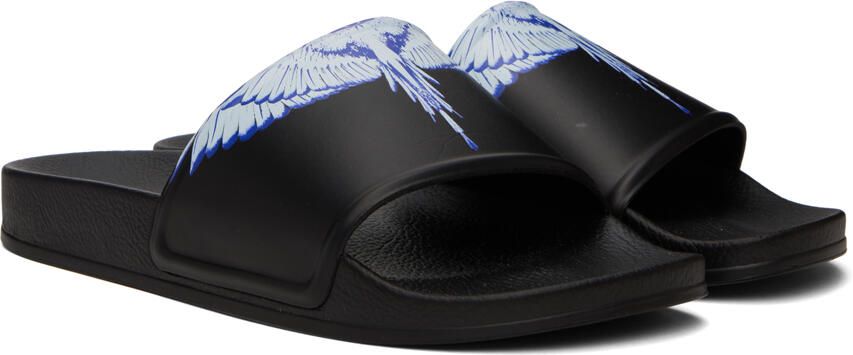 Marcelo Burlon County of Milan Black Icon Wings Slides - Picture 2