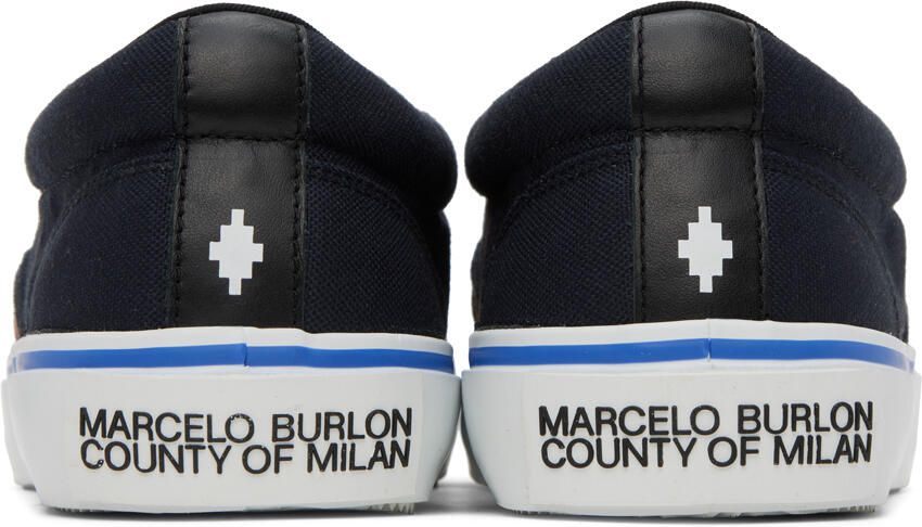 Marcelo Burlon County of Milan Black Icon Wings Slip-On Sneakers