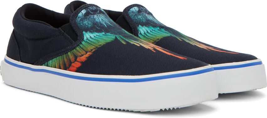 Marcelo Burlon County of Milan Black Icon Wings Slip-On Sneakers - Picture 2