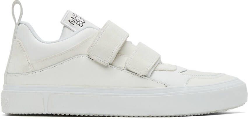 Marcelo Burlon County of Milan White Leather Strap Logo Sneakers - Picture 5