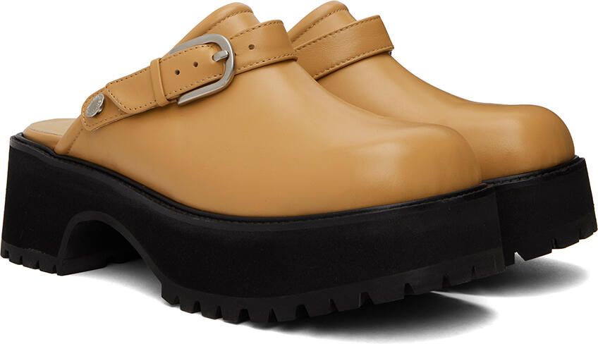 Marge Sherwood Tan 70's Clogs - Picture 2