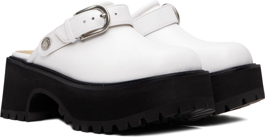 Marge Sherwood White 70's Clogs - Picture 3
