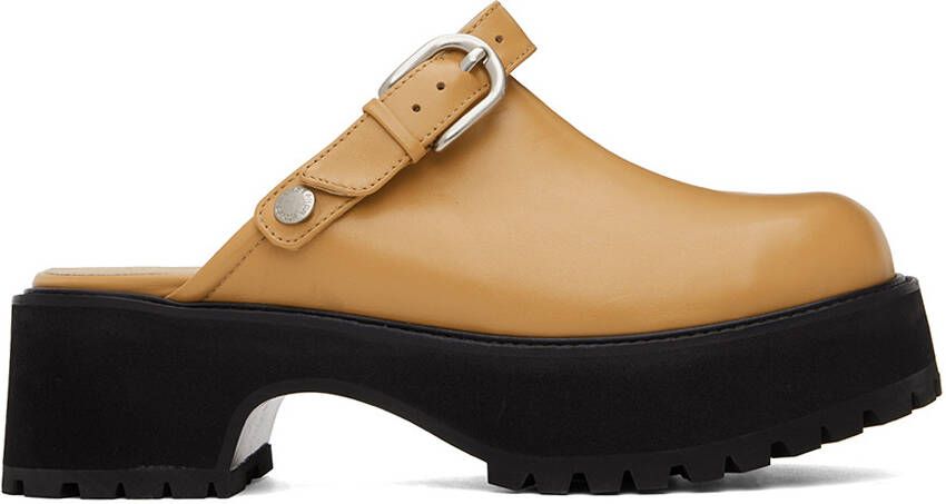 Marge Sherwood Tan 70's Clogs - Picture 4