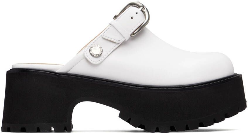 Marge Sherwood White 70's Clogs - Picture 5