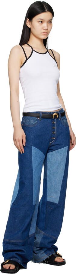 Marine Serre Black Leather Sandals - Picture 4