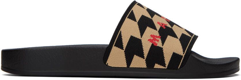 Marni Beige Logo Sandals