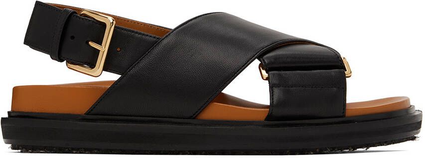 Marni Black & Brown Fussbett Sandals - Picture 9