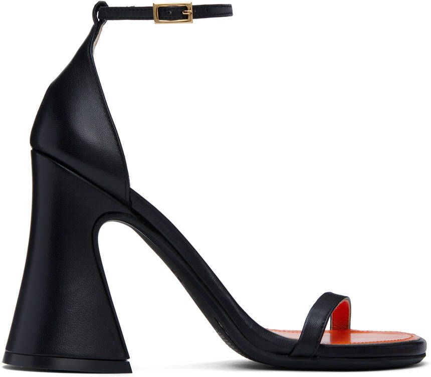 Marni Black Block Heeled Sandals - Picture 5