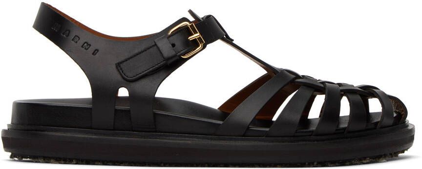 Marni Black Fisherman Sandals - Picture 5