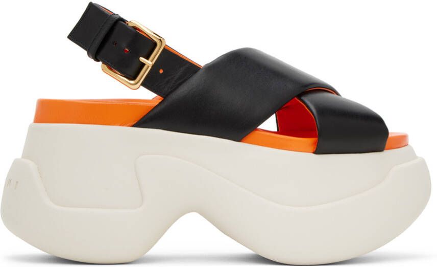 Marni Black Fussbett Platform Sandals - Picture 4