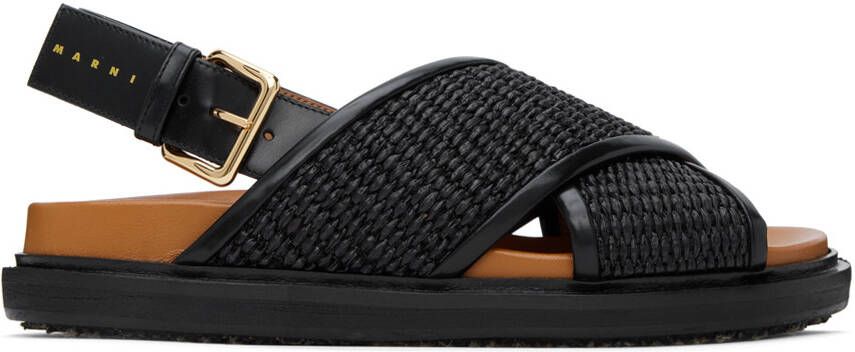 Marni Black Fussbett Sandals - Picture 5