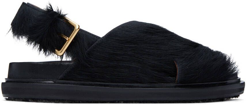 Marni Black Fussbett Sandals - Picture 5