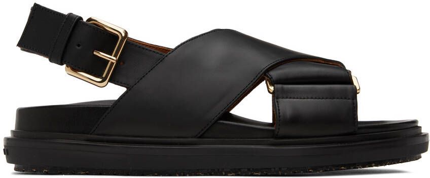 Marni Black Fussbett Sandals - Picture 4