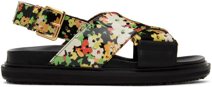 Marni Black Fussbett Sandals - Picture 5