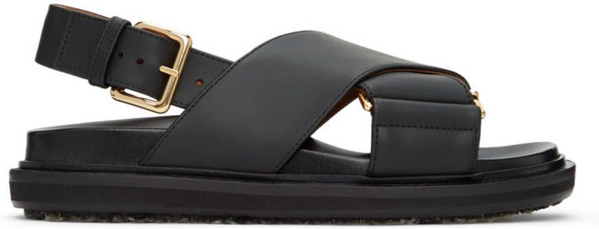 Marni Black Fussbett Sandals - Picture 4