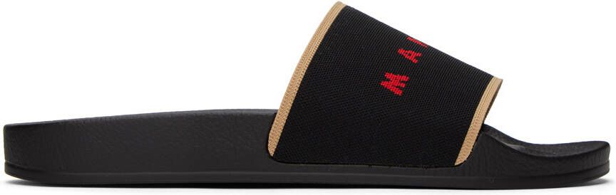 Marni Black Logo Sandals