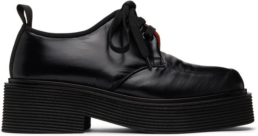 Marni Black Padded Nylon Lace-Up Derbys - Picture 5