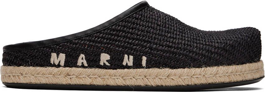 Marni Black Raffia Loafers - Picture 5