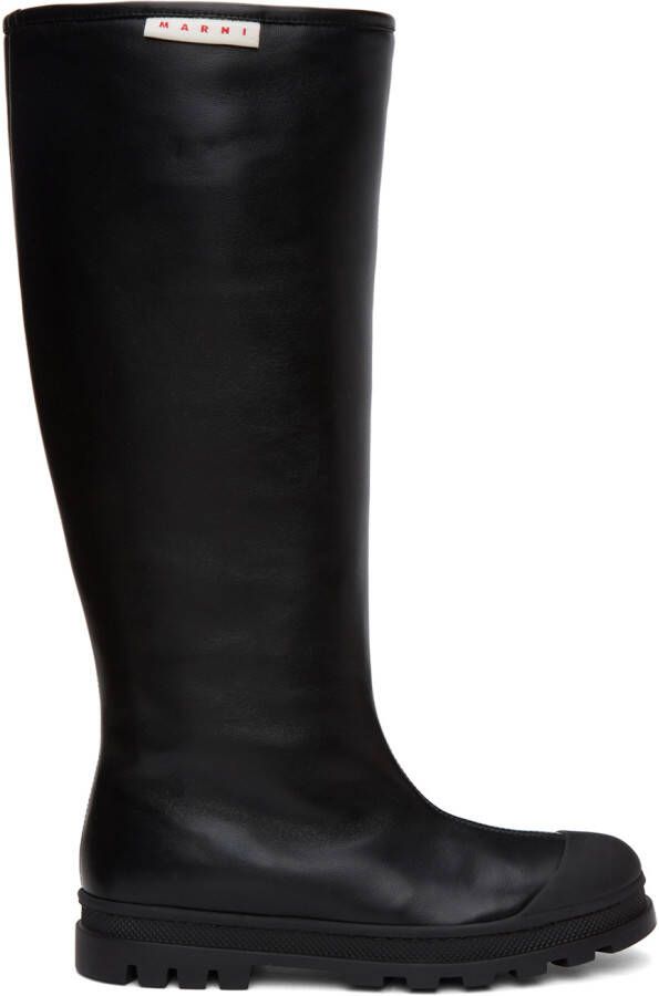 Marni Black Tall Pull-On Boots - Picture 5