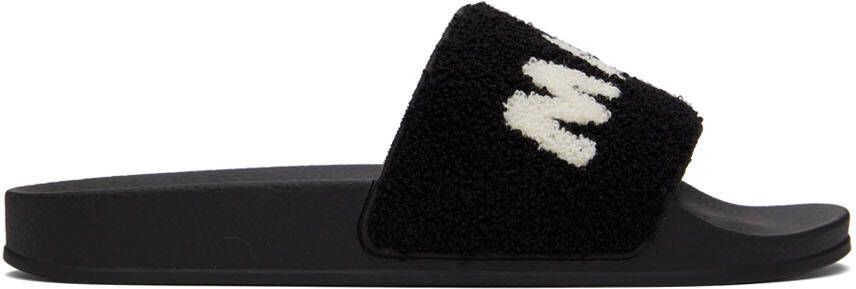Marni Black Terrycloth Slides - Picture 5