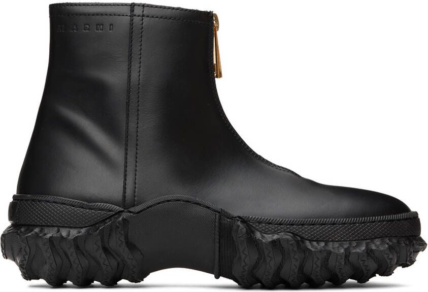 Marni Black Zip Boots - Picture 5