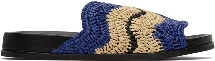 Marni Blue & Beige No Vacancy Inn Edition Fussbett Sandals - Picture 5