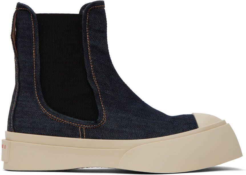 Marni Blue Denim Pablo Chelsea Boots - Picture 5