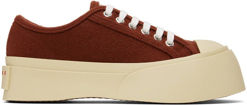 Marni Brown Felt Pablo Sneakers - Picture 4