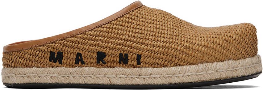 Marni Brown Raffia Loafers - Picture 5