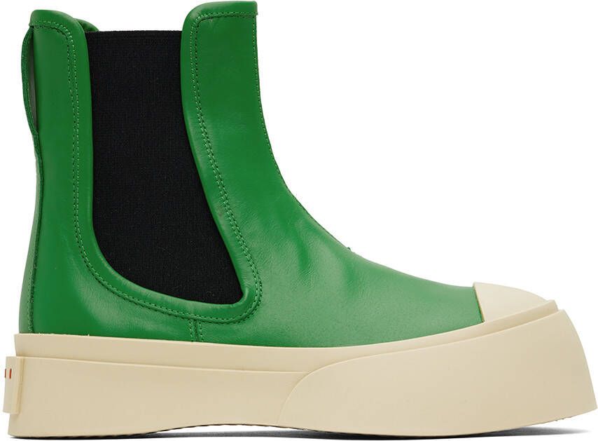 Marni Green Pablo Chelsea Boots - Picture 3