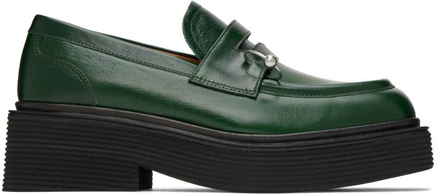 Marni Green Piercing Loafers